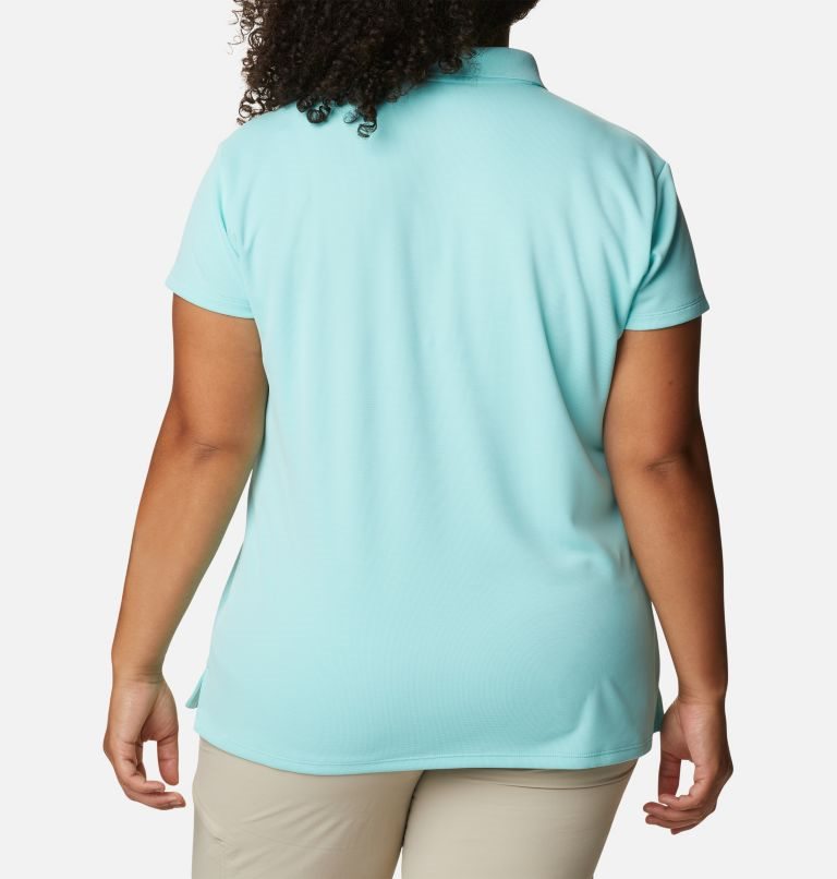 Women's Columbia PFG Innisfree Short Sleeve Polo Shirts Turquoise | Plus Size CA-N5L13